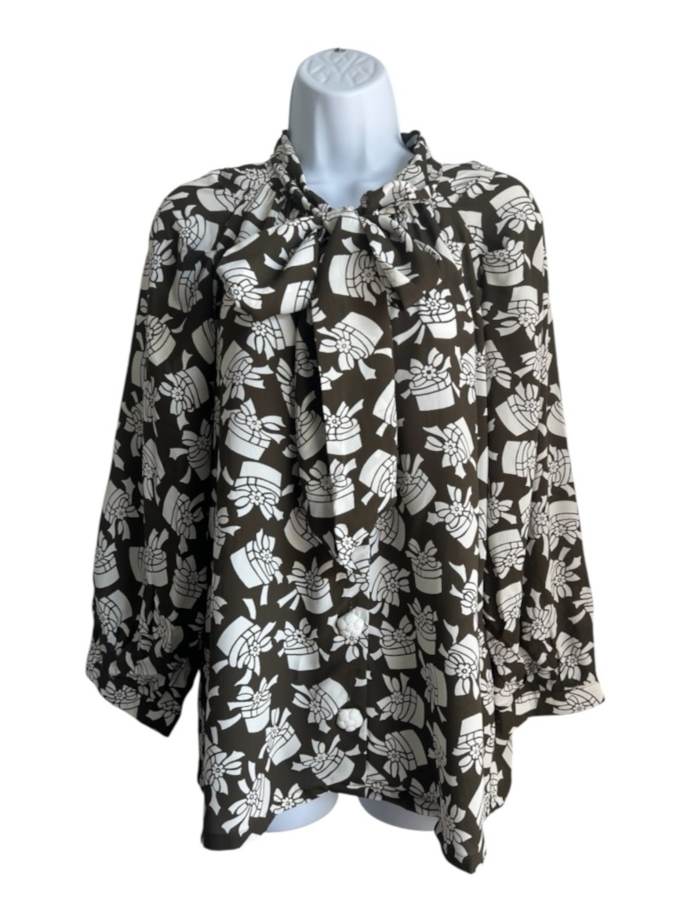 BURU x Val Big Bow Blouse Wrapper’s Delight XS